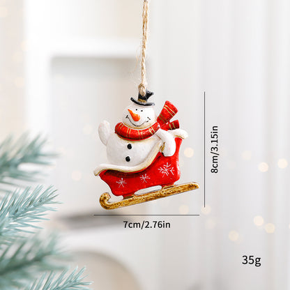 Cute Cartoon Elk & Santa Ornaments – Adorable Resin Christmas Decorations for Tree & Gifts ✨