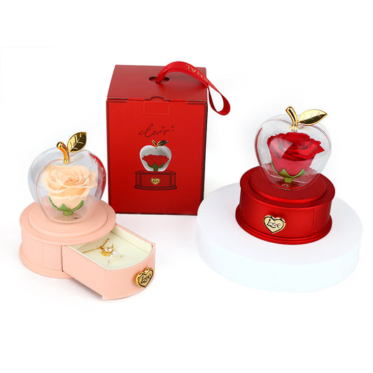 🌹 Preserved Rose Jewelry Display Box – A Forever Love Gift ✨💝