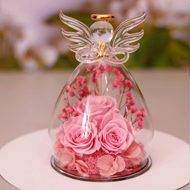Angel Glass Eternal Rose Gift Dome