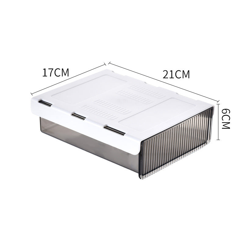 Crystal Clear Slide-Out Under-Desk Organizer Drawer – Hidden Desktop Storage Box