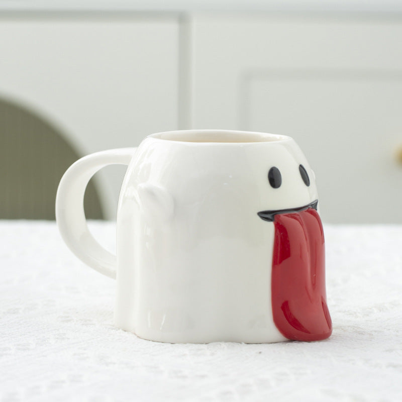 ✨ “Halloween Ghost Mug – Cute 3D Ceramic Coffee Cup (450ml)”