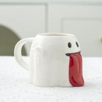 ✨ “Halloween Ghost Mug – Cute 3D Ceramic Coffee Cup (450ml)”