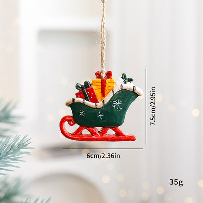 Cute Cartoon Elk & Santa Ornaments – Adorable Resin Christmas Decorations for Tree & Gifts ✨
