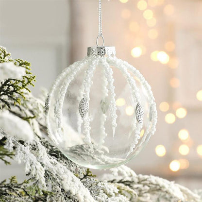 Crystal Clear Christmas Ornaments – Elegant Transparent Ball & Star Tree Décor for a Frosty Winter Glow ❄️✨