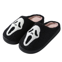 ✨ “Halloween Skull Slippers – Spooky Cartoon Indoor Cotton Shoes”