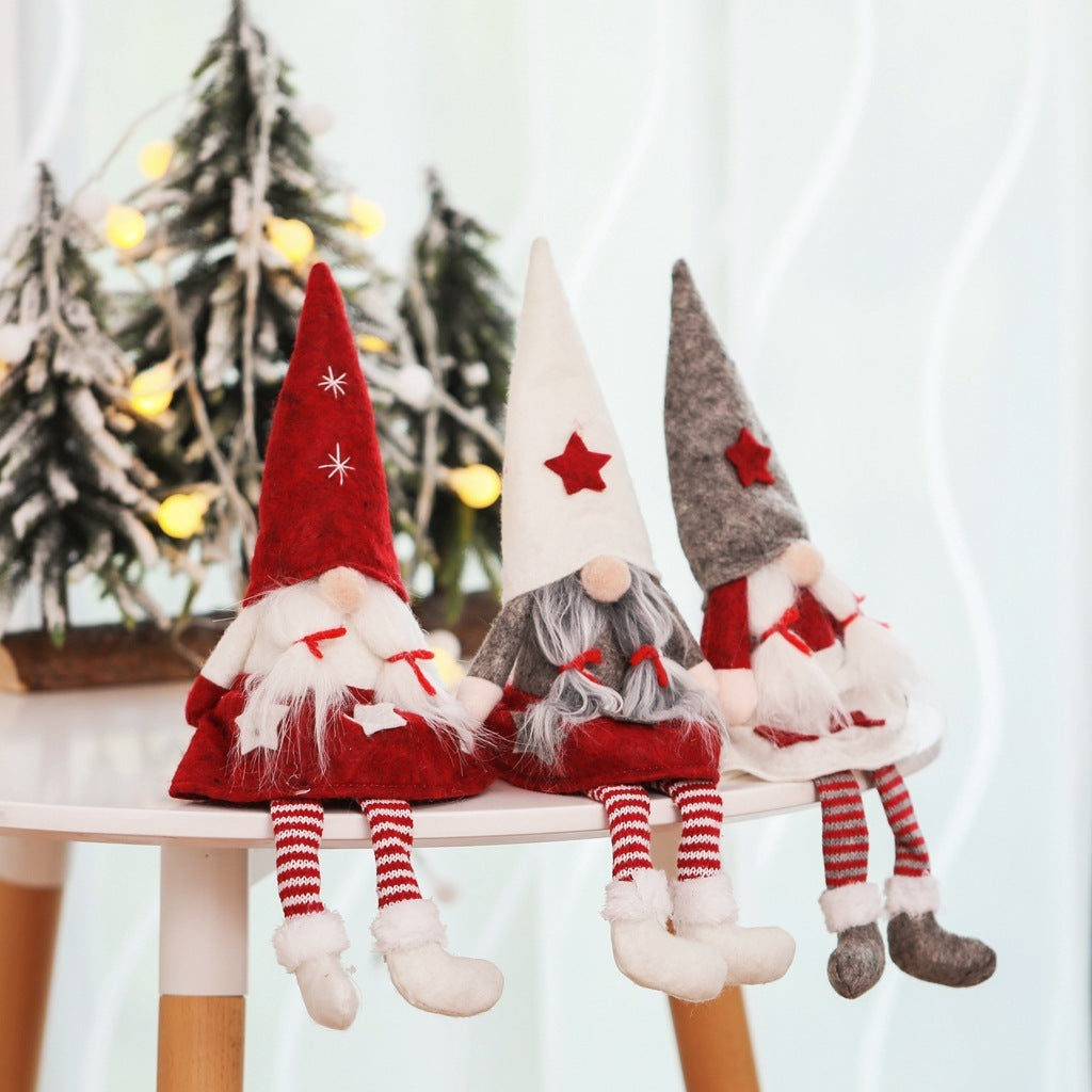 Scandinavian Christmas Faceless Gnome Dolls – Adorable Nordic Plush Figurines for Holiday Home Décor ✨