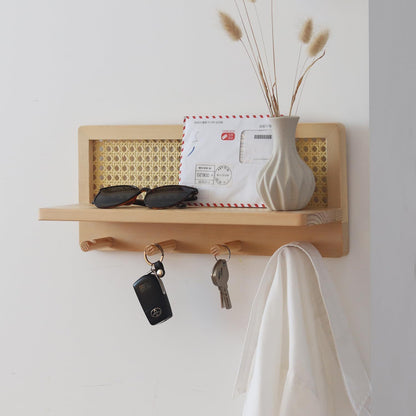 🏡 Nordic Nest Rattan Wall Shelf — Modern Minimalist Wall Rack with Boho Warmth &amp; Timeless Elegance 🌿✨