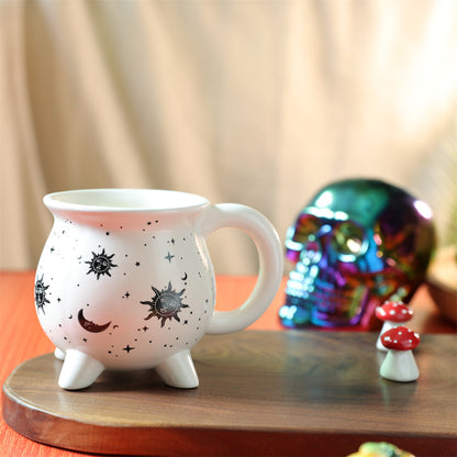 ✨ “Witchy Gothic Mug – Celestial Sun & Moon Coffee Cup (400ml)”