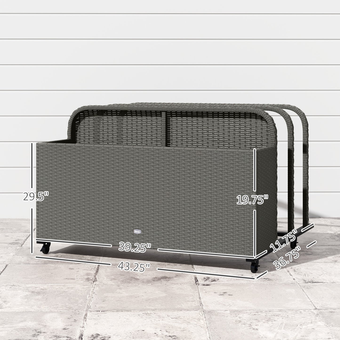 ✨ Rattan Pool Float & Storage Organizer with Wheels | Premium Outdoor Deck Box for Towels, Toys & Cushions