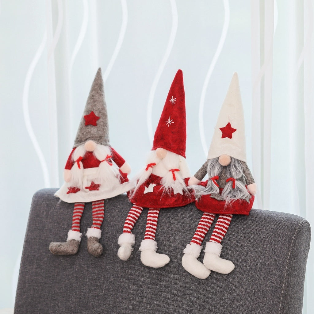 Scandinavian Christmas Faceless Gnome Dolls – Adorable Nordic Plush Figurines for Holiday Home Décor ✨