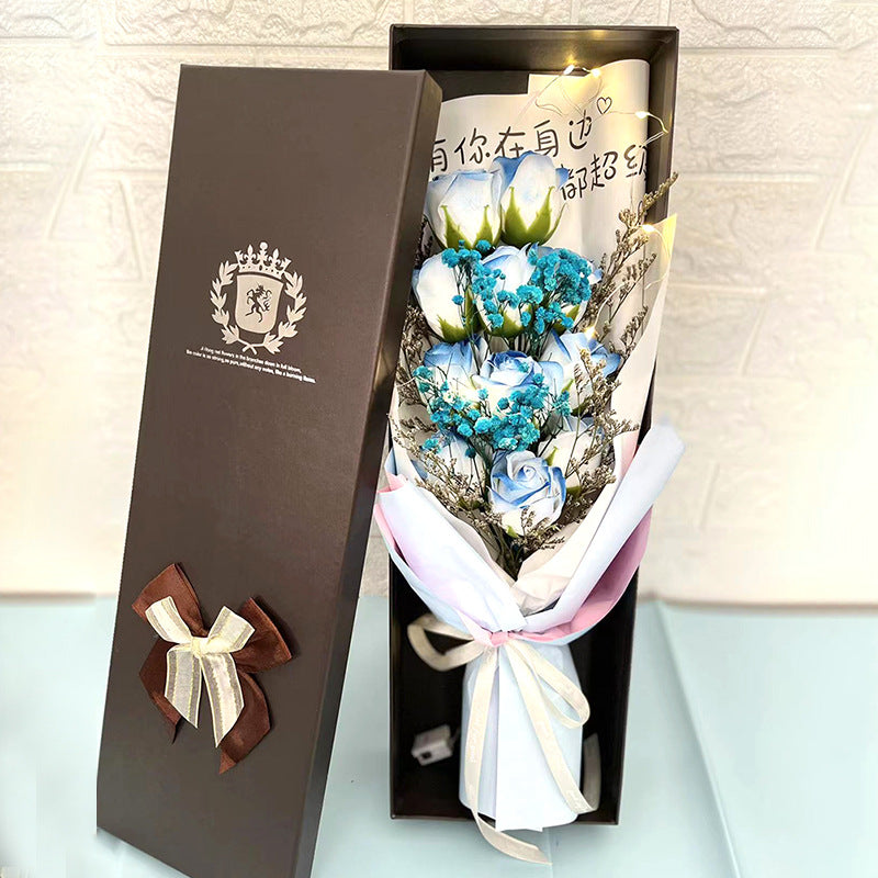 ✨ Long Rose Gift Box with LED Lights – A Luxury Valentine Surprise 🌹💡