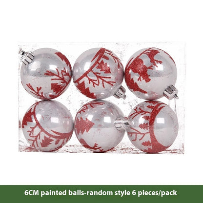 Luxury Red Electroplated Christmas Ball Set – Shiny, Matte & Glitter Mix Ornaments for Tree & Home Décor