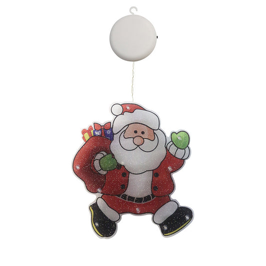 Christmas LED Window Lights – Festive Santa, Snowman & Bell Decorations for a Glowing Holiday Home ✨