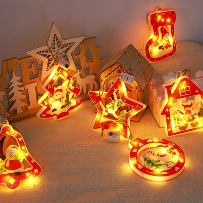 Warm Glow Christmas Pendant Lights – Cozy Wooden Ornaments That Light Up Your Holidays ✨