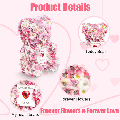 Rose Bear – A Sweet Valentine’s Day Gift Pink (17x12x11cm)