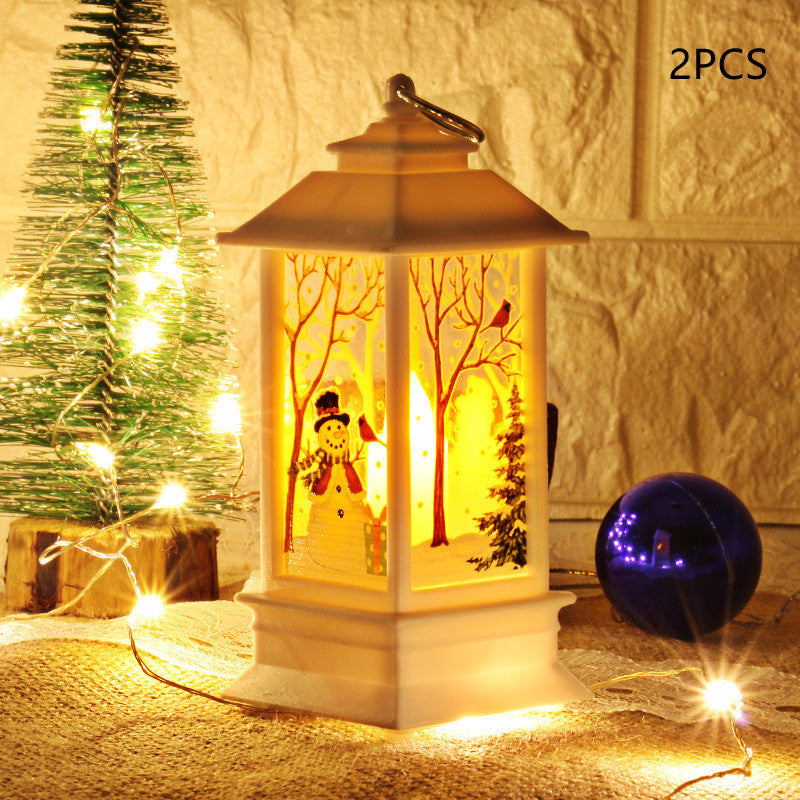 Santa Claus & Snowman Christmas LED Lanterns – Magical Holiday Home Décor ✨