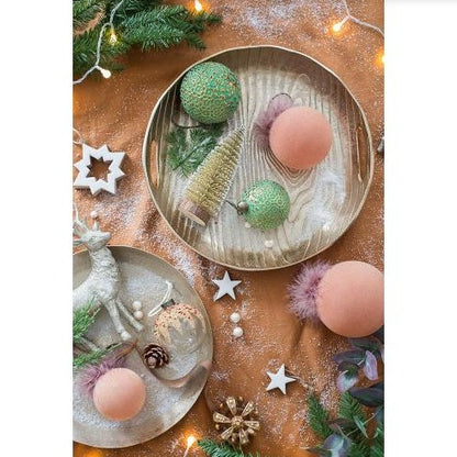 ✨ Luxury Glass Christmas Ball Ornaments – Set of 12 Elegant Gold & Red Beaded Hanging Baubles for Tree & Holiday Décor