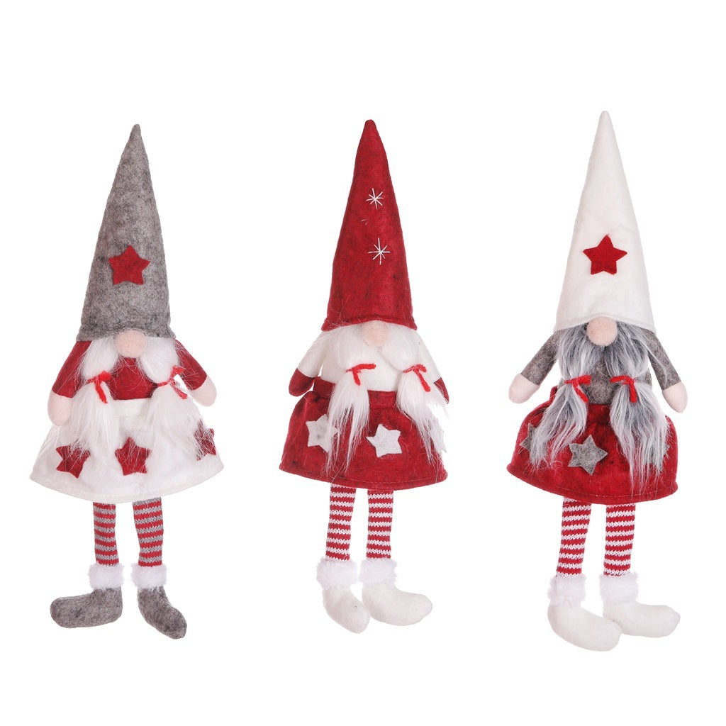 Scandinavian Christmas Faceless Gnome Dolls – Adorable Nordic Plush Figurines for Holiday Home Décor ✨