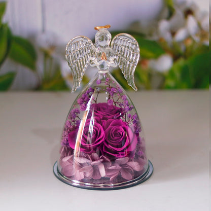 Angel Glass Eternal Rose Gift Dome