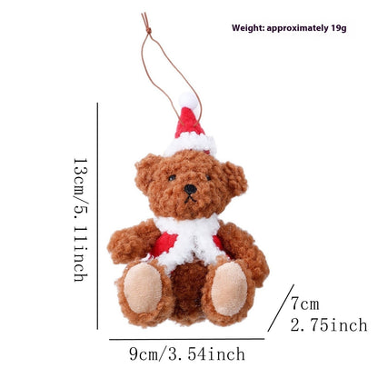 Christmas Decoration Couple Holiday Gift Vest Bear Gift Doll