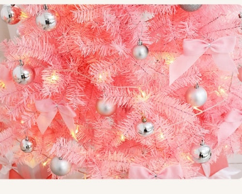 7FT Luxury Pink Christmas Tree  | Pre-Lit LED Lights  | Elegant Ornaments ✨ | Premium Holiday Decoration