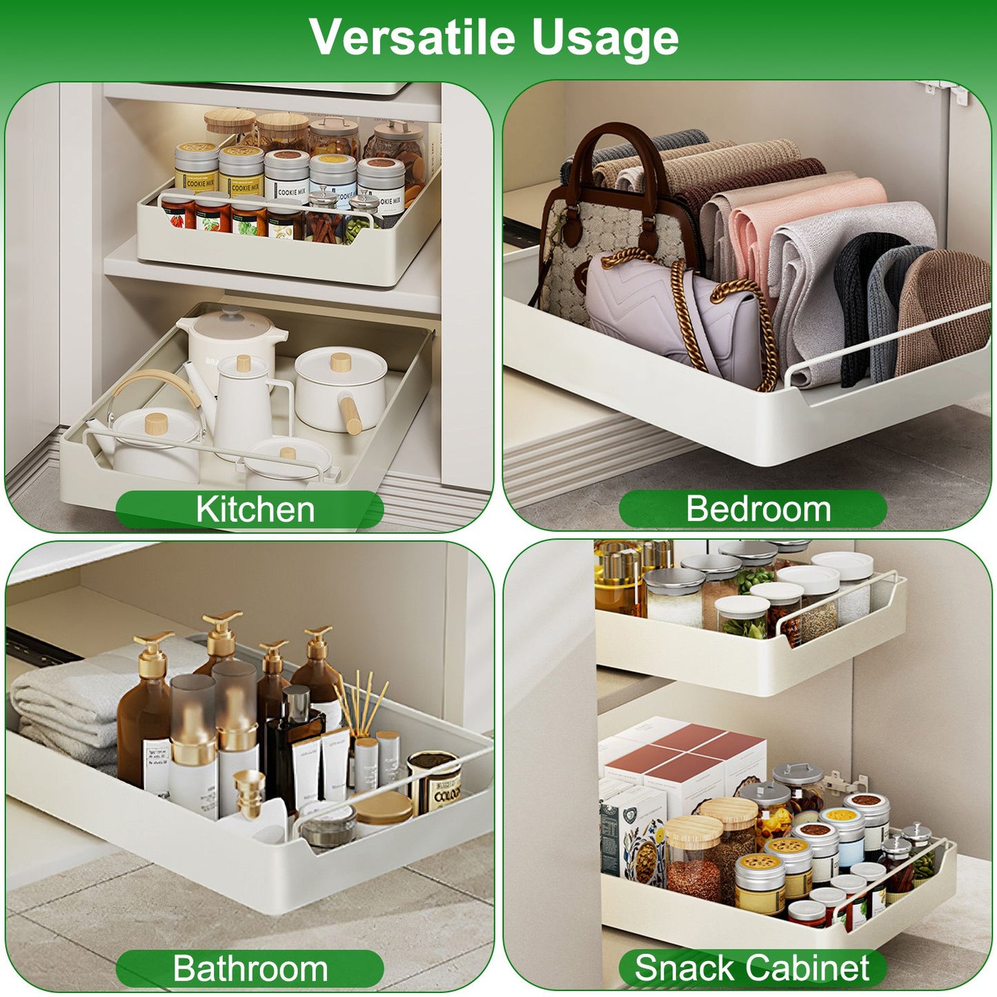TidyTroves™ Pull-Out Cabinet Organizer (2-Pack)