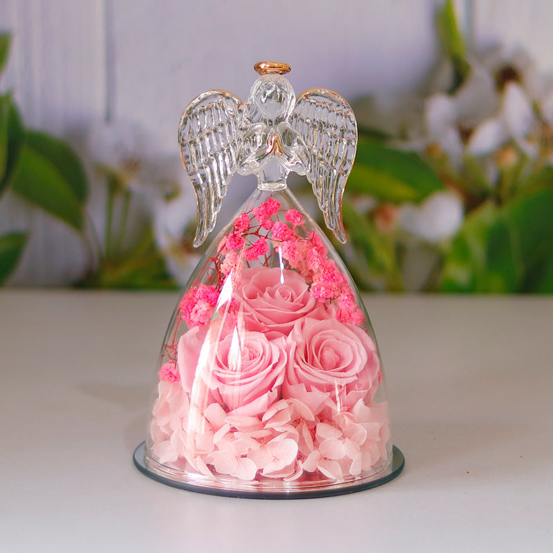 Angel Glass Eternal Rose Gift Dome