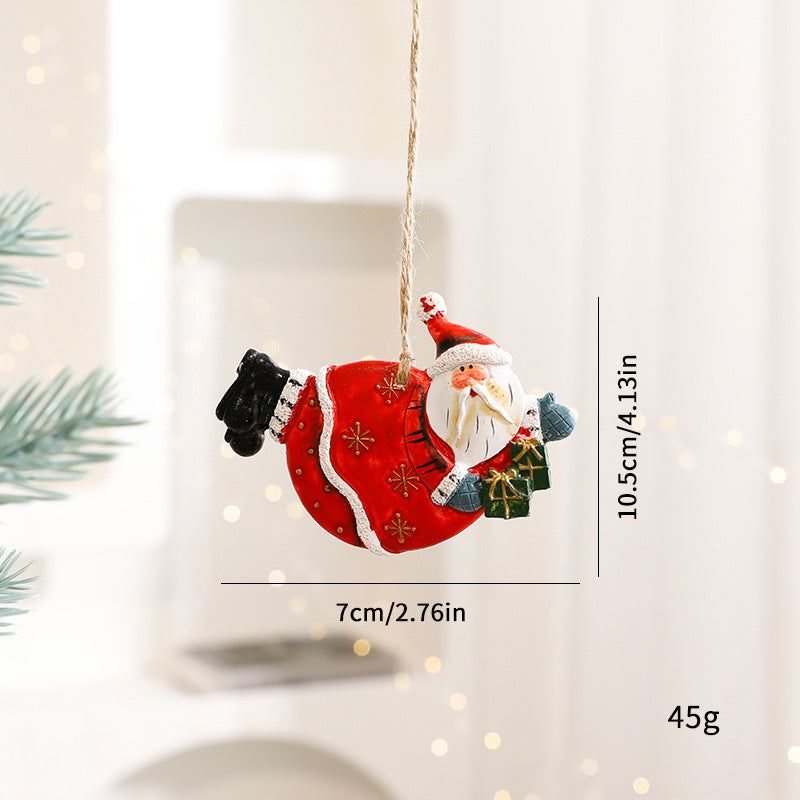 Cute Cartoon Elk & Santa Ornaments – Adorable Resin Christmas Decorations for Tree & Gifts ✨