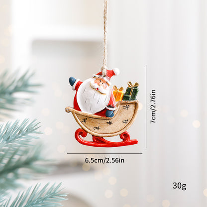 Cute Cartoon Elk & Santa Ornaments – Adorable Resin Christmas Decorations for Tree & Gifts ✨