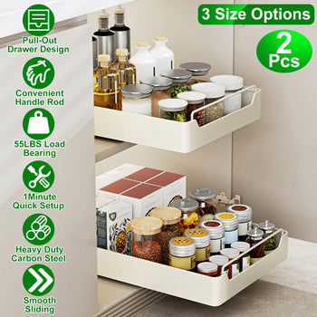 TidyTroves™ Pull-Out Cabinet Organizer (2-Pack)