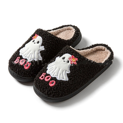 ✨ “Halloween Ghost Slippers – Cozy Cotton Cartoon Indoor Shoes”