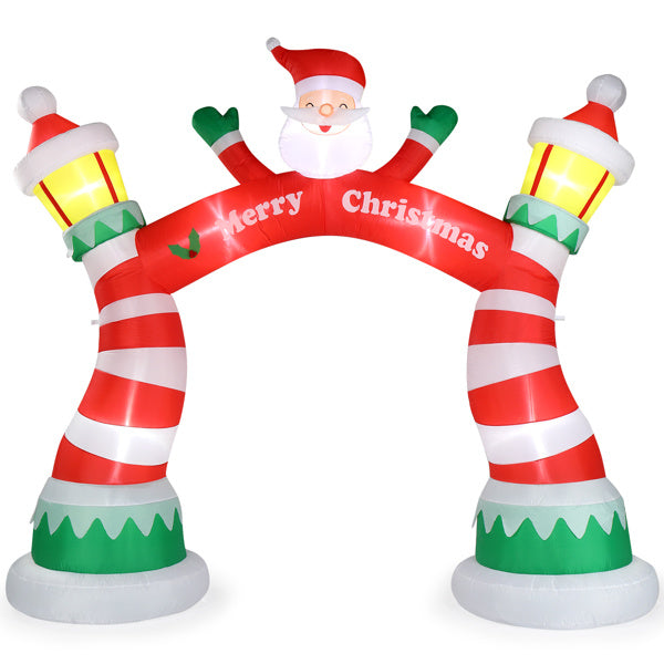 ✨ 8.9FT Giant Inflatable Christmas Arch with 7 LED Lights – Merry Entrance Decoration for Home, Yard & Parties