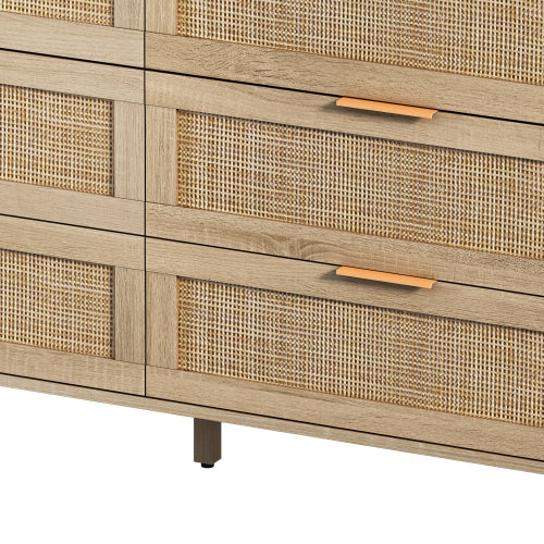 ✨ Rattan Drawer Storage Cabinet | Modern Boho Organizer for Bedroom & Living Room