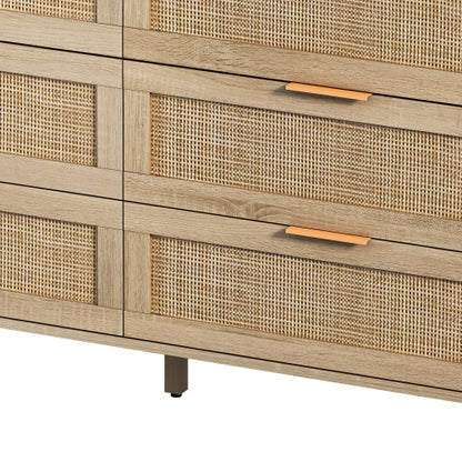 ✨ Rattan Drawer Storage Cabinet | Modern Boho Organizer for Bedroom & Living Room