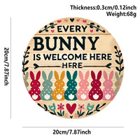 “Every Bunny Is Welcome Here” ✨ Easter Wooden Hanging Sign – Cute Rustic Door & Wall Decoration