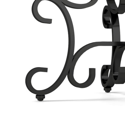 3-Piece Tempered Glass Coffee Table Set – Elegant Black Metal Living Room Tables with Round Side Tables ✨