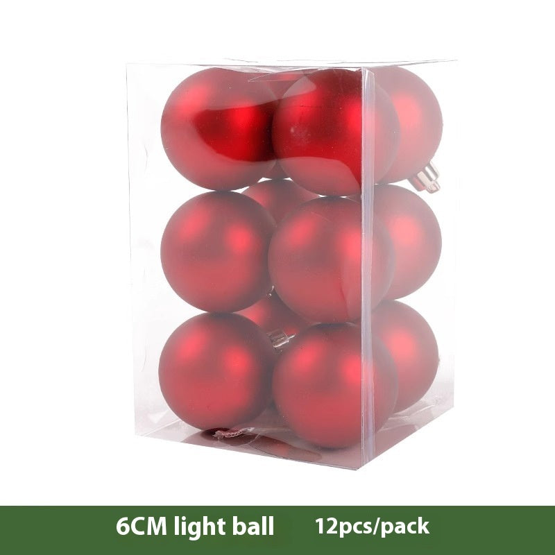 Luxury Red Electroplated Christmas Ball Set – Shiny, Matte & Glitter Mix Ornaments for Tree & Home Décor