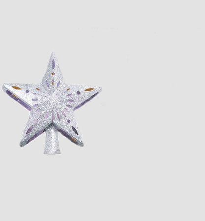 ✨ 3D Glitter LED Star Tree Topper Projector – Lighted Silver & Gold Christmas Decoration for Magical Holiday Glow