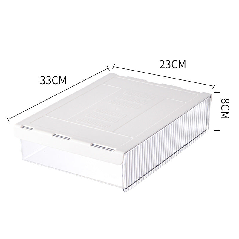 Crystal Clear Slide-Out Under-Desk Organizer Drawer – Hidden Desktop Storage Box