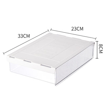 Crystal Clear Slide-Out Under-Desk Organizer Drawer – Hidden Desktop Storage Box