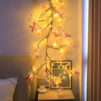 LED Butterfly Tree Lamp – Flexible Rattan Fairy Light for Wall Décor & Cozy Home Lighting