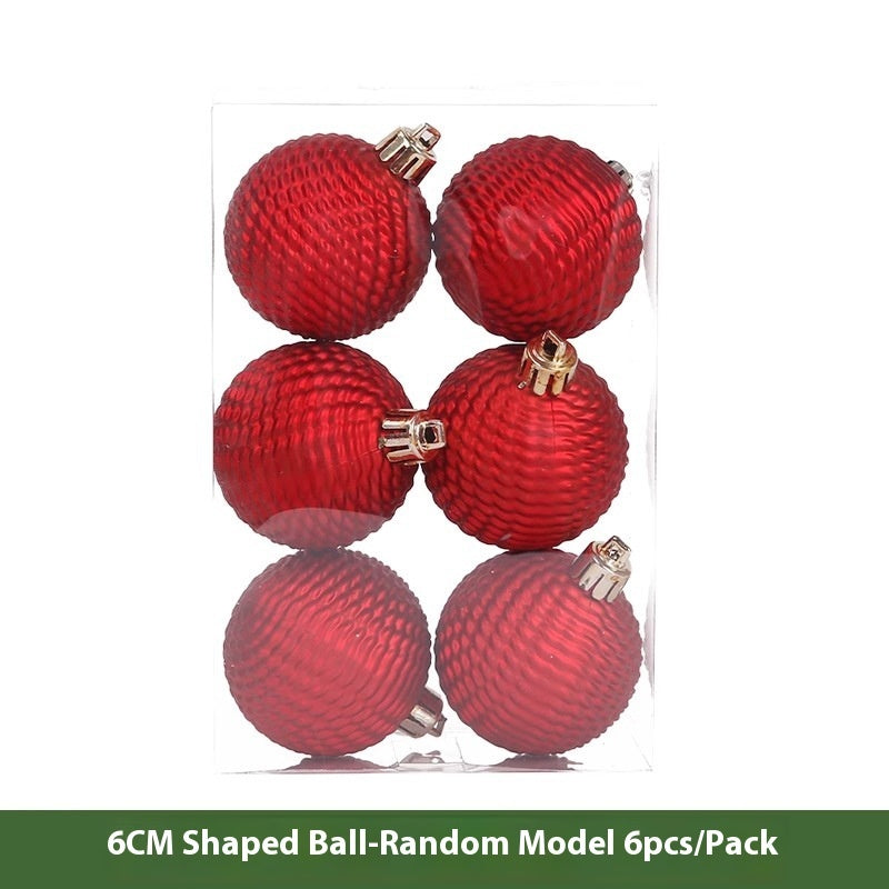 Luxury Red Electroplated Christmas Ball Set – Shiny, Matte & Glitter Mix Ornaments for Tree & Home Décor