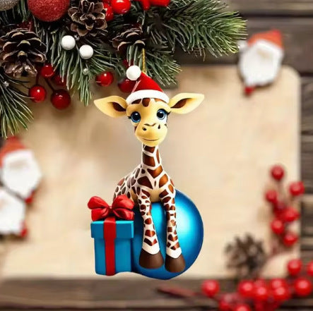 Christmas Tree Decoration Acrylic Flat Hanging Decorations