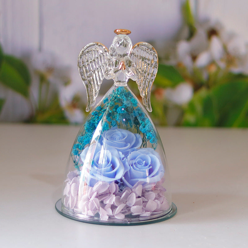Angel Glass Eternal Rose Gift Dome