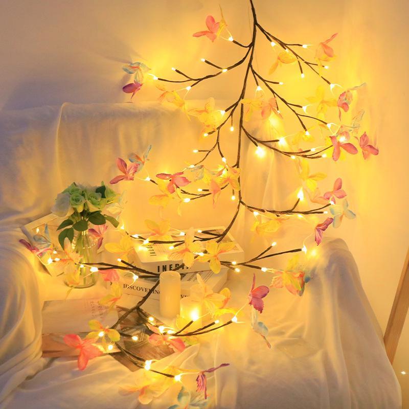 LED Butterfly Tree Lamp – Flexible Rattan Fairy Light for Wall Décor & Cozy Home Lighting