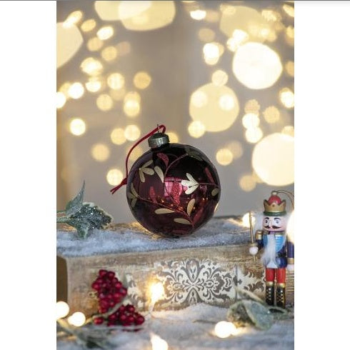 ✨ Luxury Glass Christmas Ball Ornaments – Set of 6 Decorative Hanging Baubles for Tree, Home & Holiday Party Decor