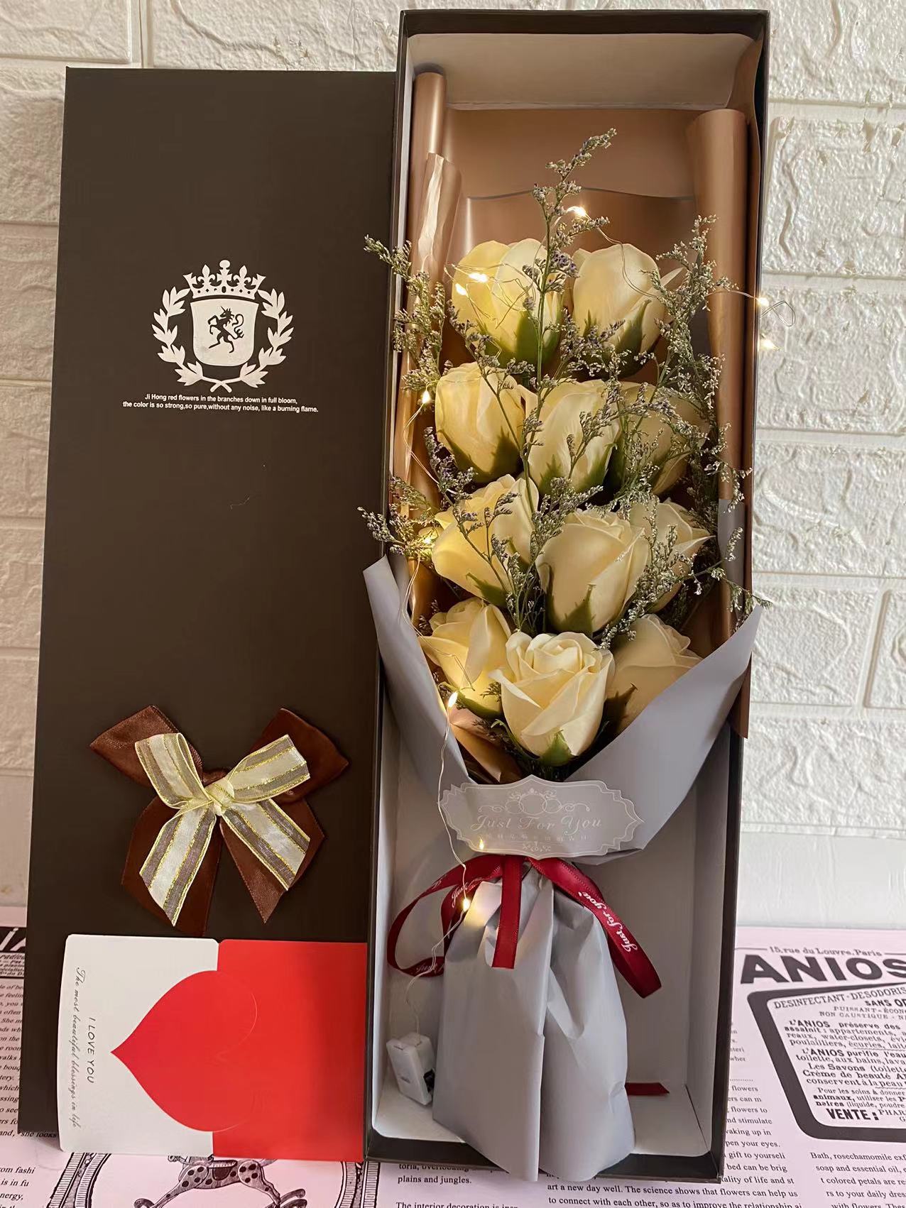 ✨ Long Rose Gift Box with LED Lights – A Luxury Valentine Surprise 🌹💡