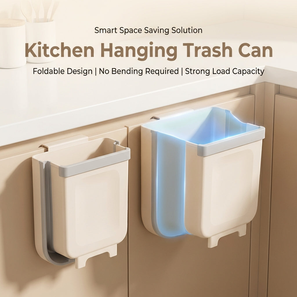 Smart Foldable Hanging Kitchen Trash Bin✨