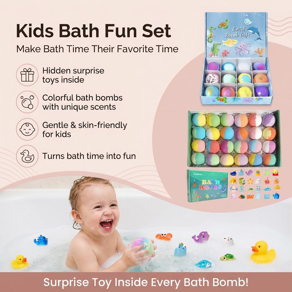 Fun Bath Bomb Set for Kids 🛁🎉