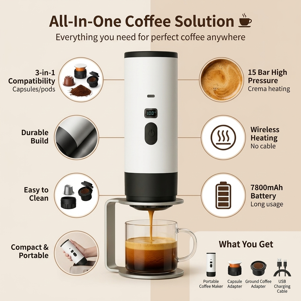 Portable Espresso Maker – Brew Anywhere☕